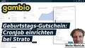 Gambio Geburtstags-Gutschein: CronJob einrichten bei Strato